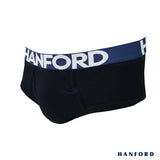 Hanford Men Premium Ribbed Cotton Modern Hipster Briefs w/ Fly Opening Braxton - Assorted Colors (3in1 Pack)